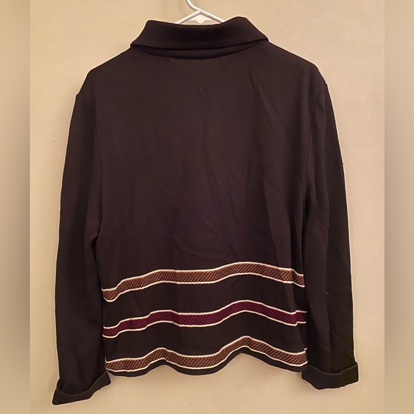 St. John Sports by Marie Gray Vintage Brown
Striped Zip-Up Jacket Size M - Picture 3 of 6